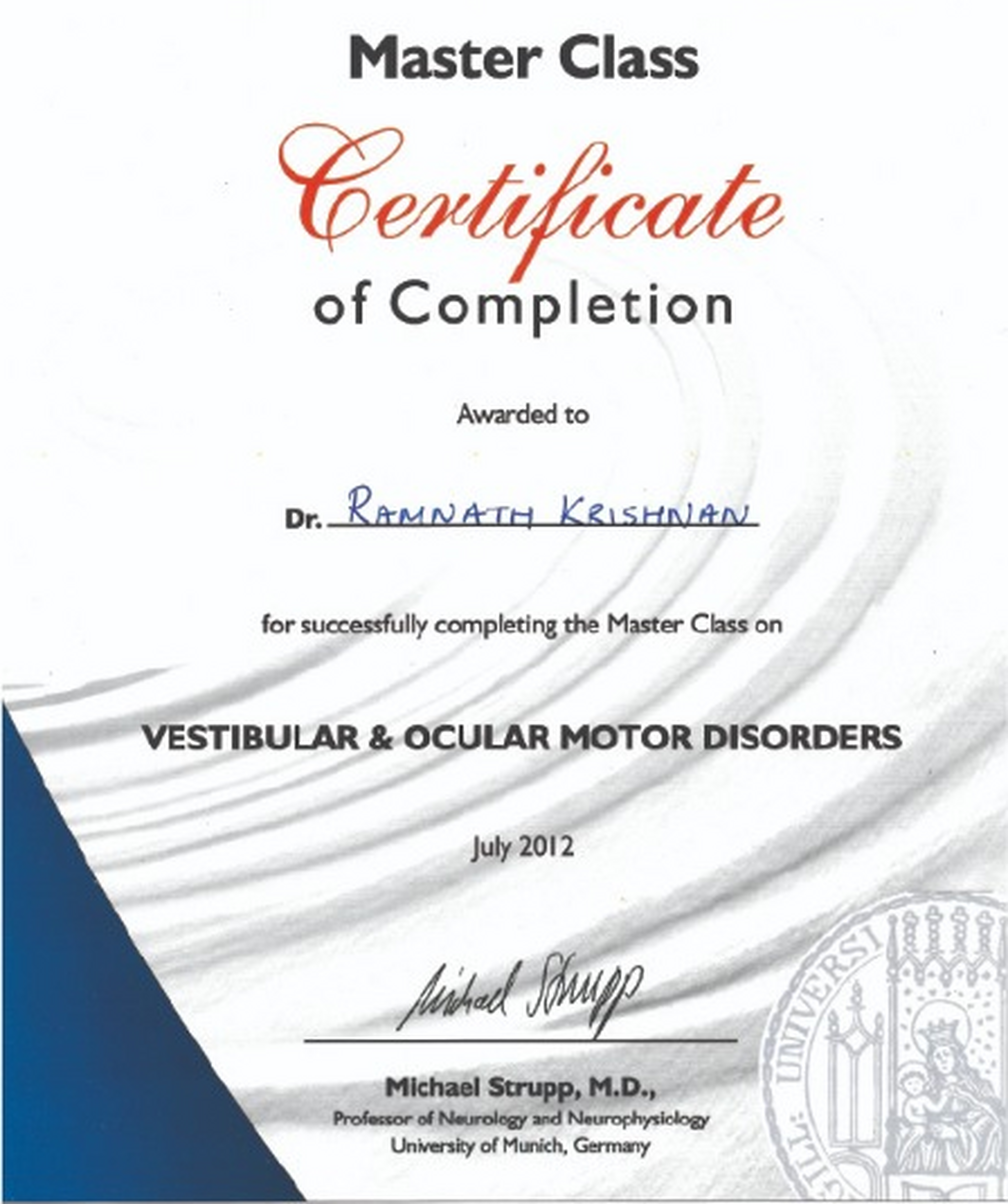 Neurology Master Class and Clinical Teaching Recognition